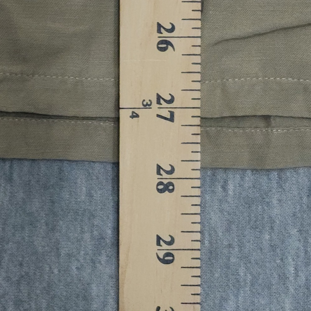 Tasso Elba Mens XL Beige Silk Linen Blend Luxury Camp Resort Shirt Pocket - Picture 5 of 7